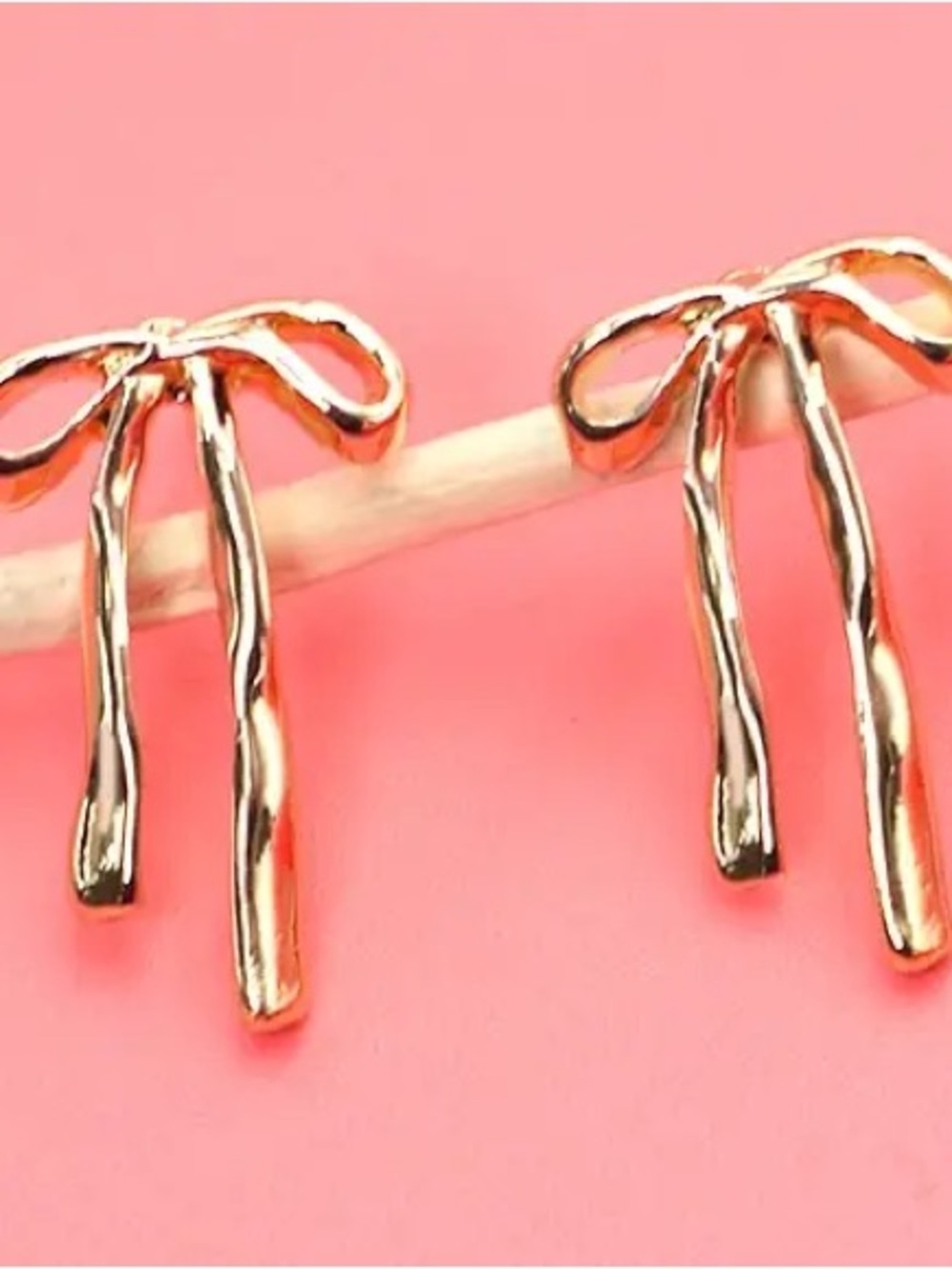 Long ribbon Bow Drop Earrings - Women Accessories
